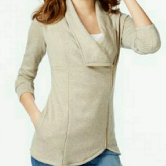 INC International Concepts Jackets & Blazers - INC International Concepts Draped Zip Jacket XL